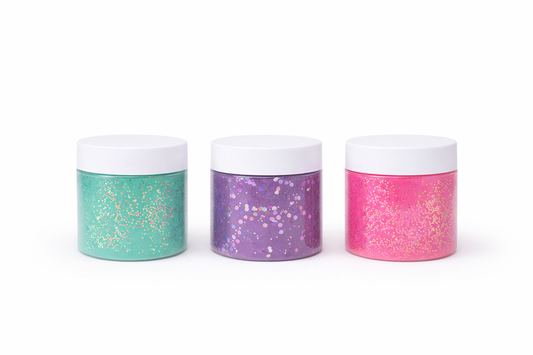 Set of 3 Mermaid Themed Dough Jars